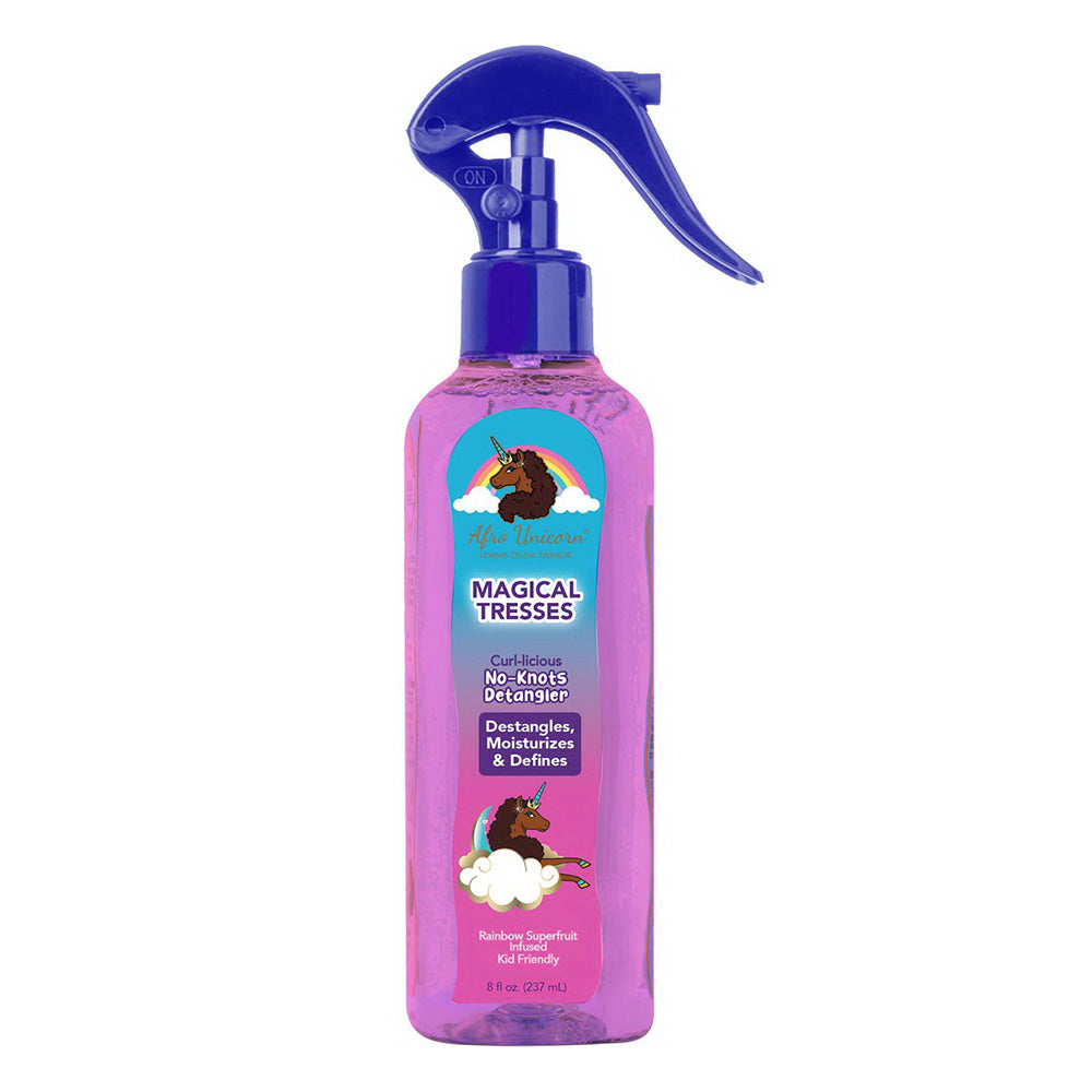 Afro Unicorn Magical Tresses No Knots Hair Detangler Spray forEasy Combing 8Oz (237ml)
